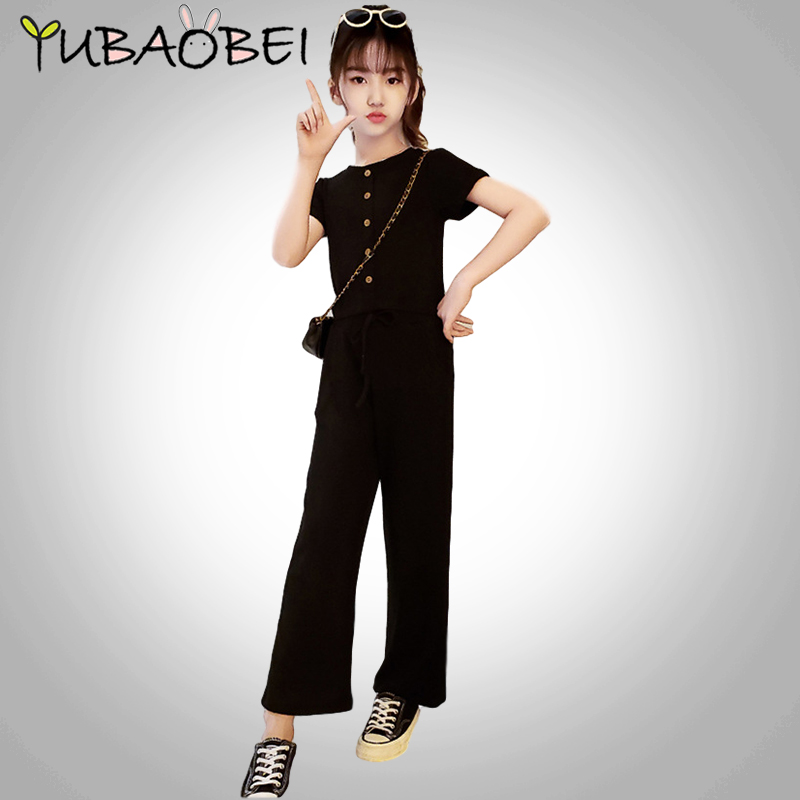 2020 Summer New Girls Suit Summer Big Children Korean Style Super Foreign Color Wide Leg Capri-Pants Two-Piece Set, Black
2020 Summer New Girls Suit Summer Big Children Korean Style Super Foreign Color Wide Leg Capri-Pants Two-Piece Set, Black