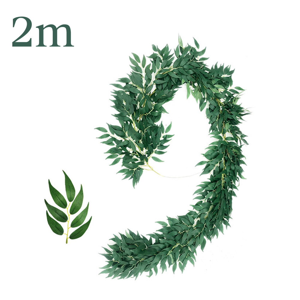 2m/6.6ft Greenery Artificial Vine Faux Willow Eucalyptus Rattan Wicker Vines Diy, Green gray
2m/6.6ft Greenery Artificial Vine Faux Willow Eucalyptus Rattan Wicker Vines Diy, Green gray