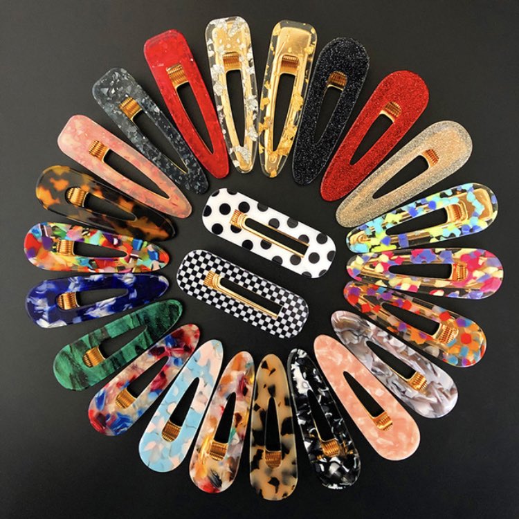 Designer Acetic Acid Hair Clips Acrylic Resin Side Clip Water Drop 38 Colors Big Marble Pattern Barrettes
Designer Acetic Acid Hair Clips Acrylic Resin Side Clip Water Drop 38 Colors Big Marble Pattern Barrettes