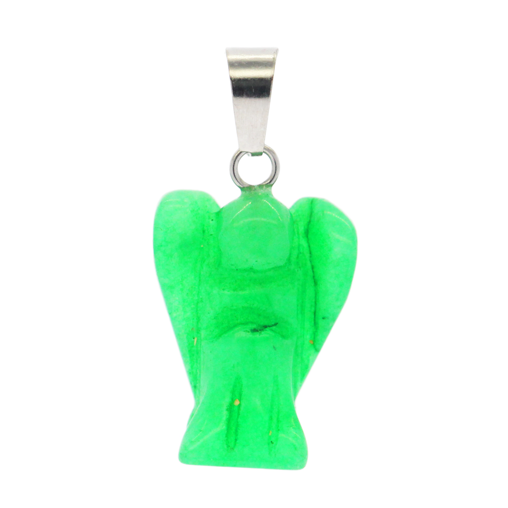 Natural stone carving angel pendant agate stone angel pendant DIY semi-precious stone pendant set