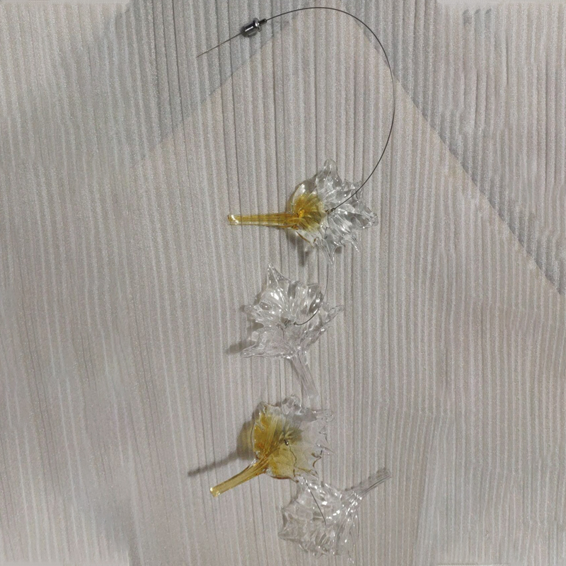 Murano Glass Leaf Chandelier Lamps Glass Art High Ceiling Light Large Lobby Hotel Colored Glass Flower Chandelier Lighting
