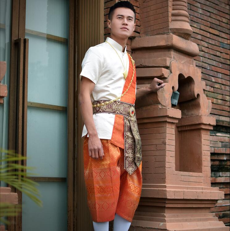 Islands Countries Travel show Garment summer Beige Brown Orange Outfit Thailand Laos style Dai Festival clothing Shirt +Pants + waistband
Islands Countries Travel show Garment summer Beige Brown Orange Outfit Thailand Laos style Dai Festival clothing Shirt +Pants + waistband