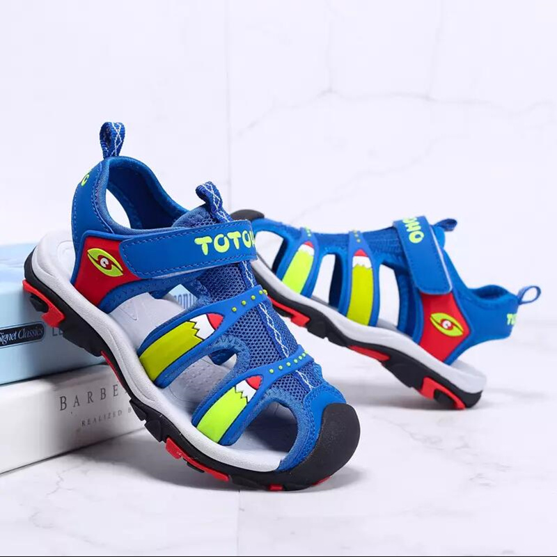 Children's Sandals Boys Outdoor Sport Closed-Toe Shoes Kids Summer Beach Breathable Water Shoes