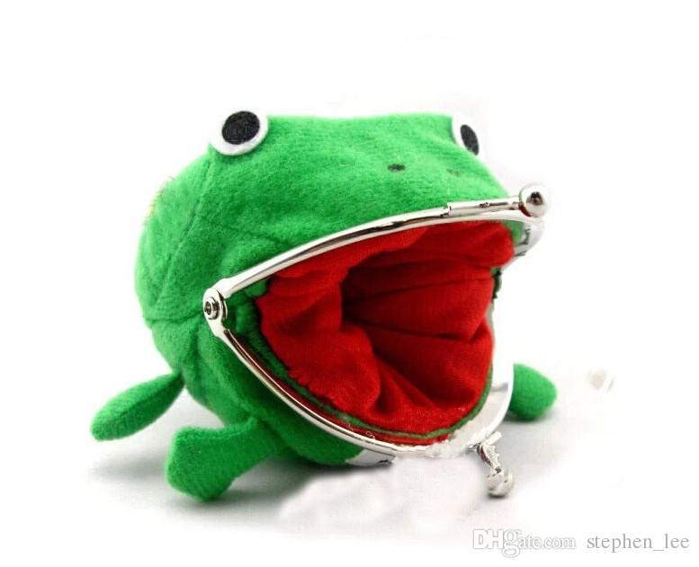 PT063,2022 Children Green Frog Coin Cartoon Anime Cosplay Frogs Wallet Kids Cute Personality Purse