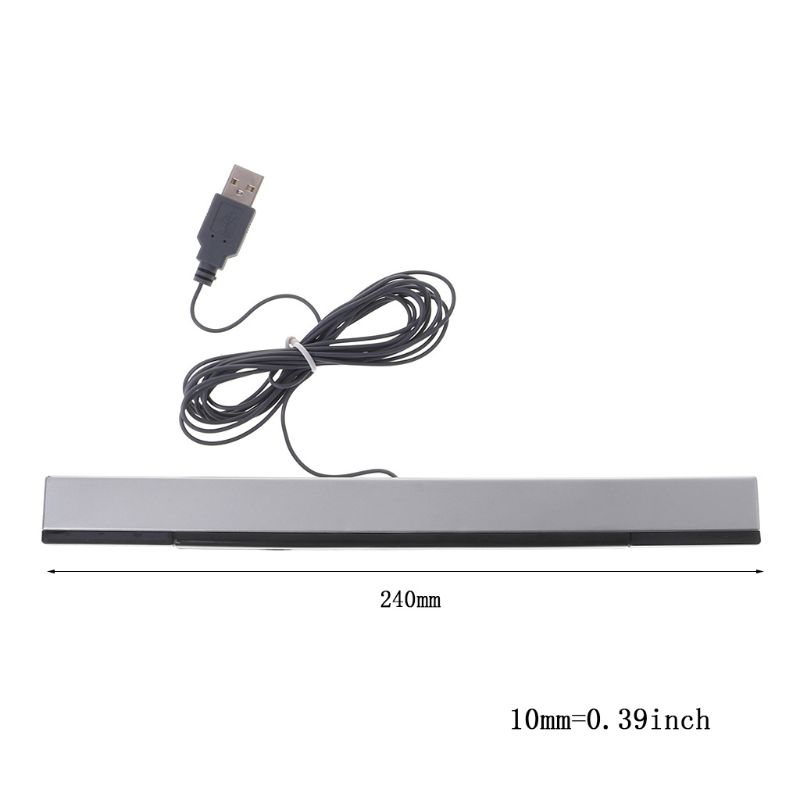 USB Simulator controller GamepadsWired Infrared IR Signal Ray Sensor Bar/Receiver for Wii Remote