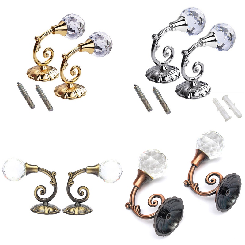 2PCS/set Curtain Holdback Accessories Buckle Hooks Hanger Window Home Decor Vintage Tassel Holder Crystal Ball Wall Mounted
2PCS/set Curtain Holdback Accessories Buckle Hooks Hanger Window Home Decor Vintage Tassel Holder Crystal Ball Wall Mounted