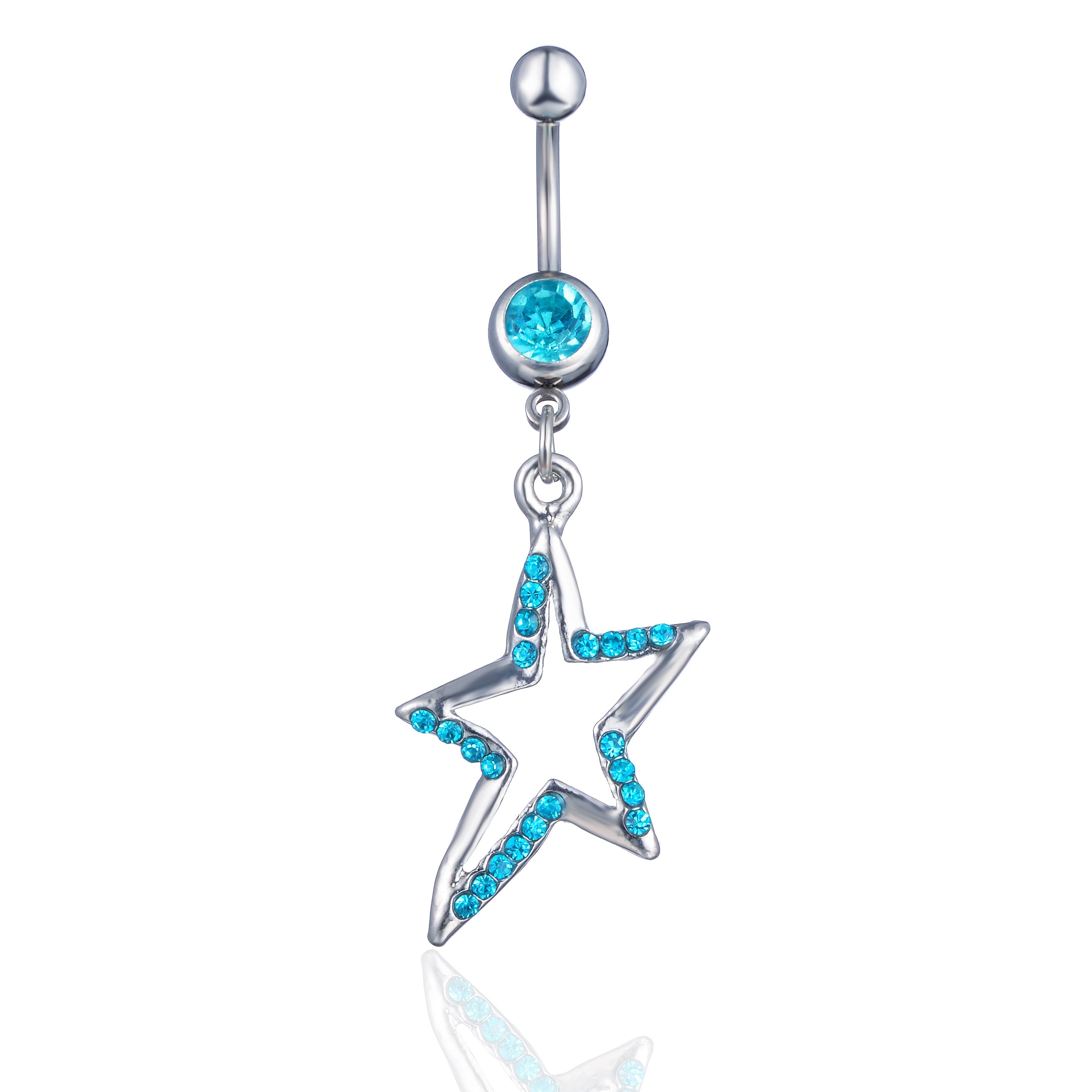 YYJFF D0625 Star Style Belly Navel Button Ring