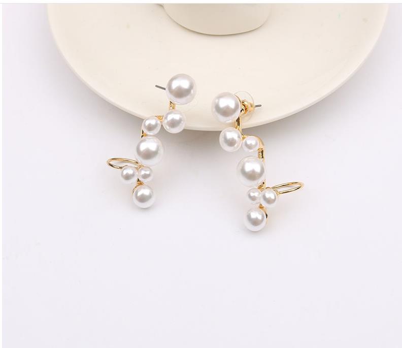 Jewelry pearl multi model female ear clip accessories