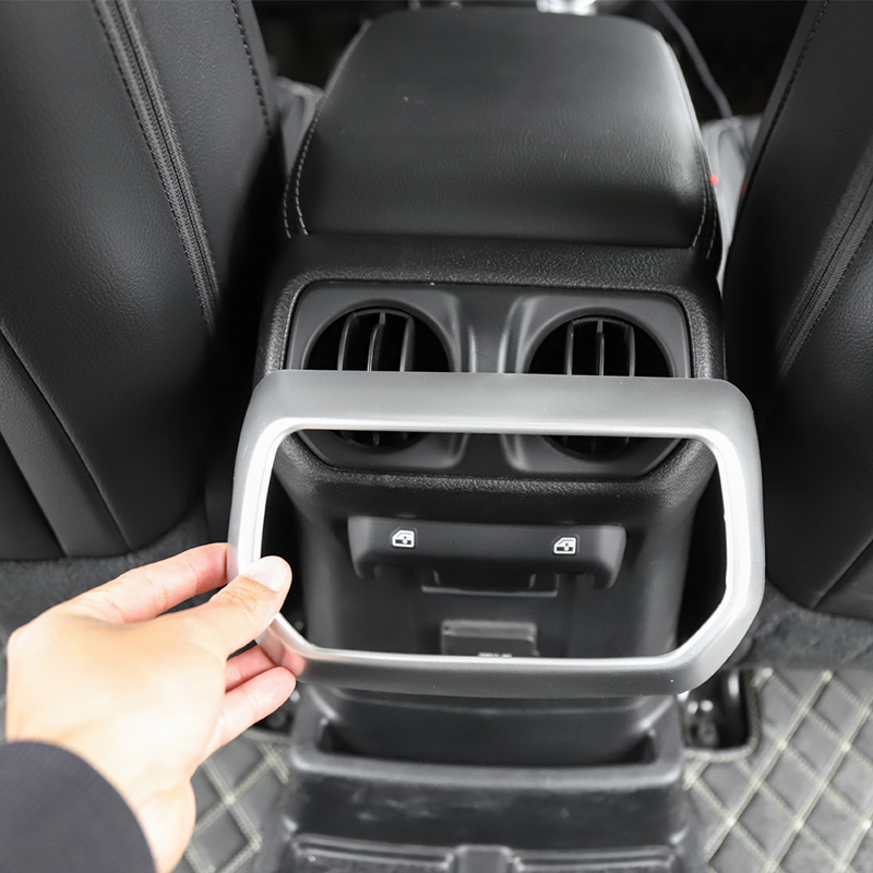 Car Rear Exhaust Vent Decorative Cover Silver For Jeep Wrangler JL 2018 Factory Outlet High Quatlity Auto Internal Accessories
