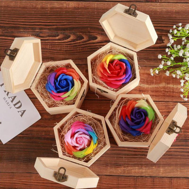 Colorful rose Soap Flower Hexagon love Wooden Gift Box Valentine's Day Gift Creative Simulation Valentine's day
Colorful rose Soap Flower Hexagon love Wooden Gift Box Valentine's Day Gift Creative Simulation Valentine's day