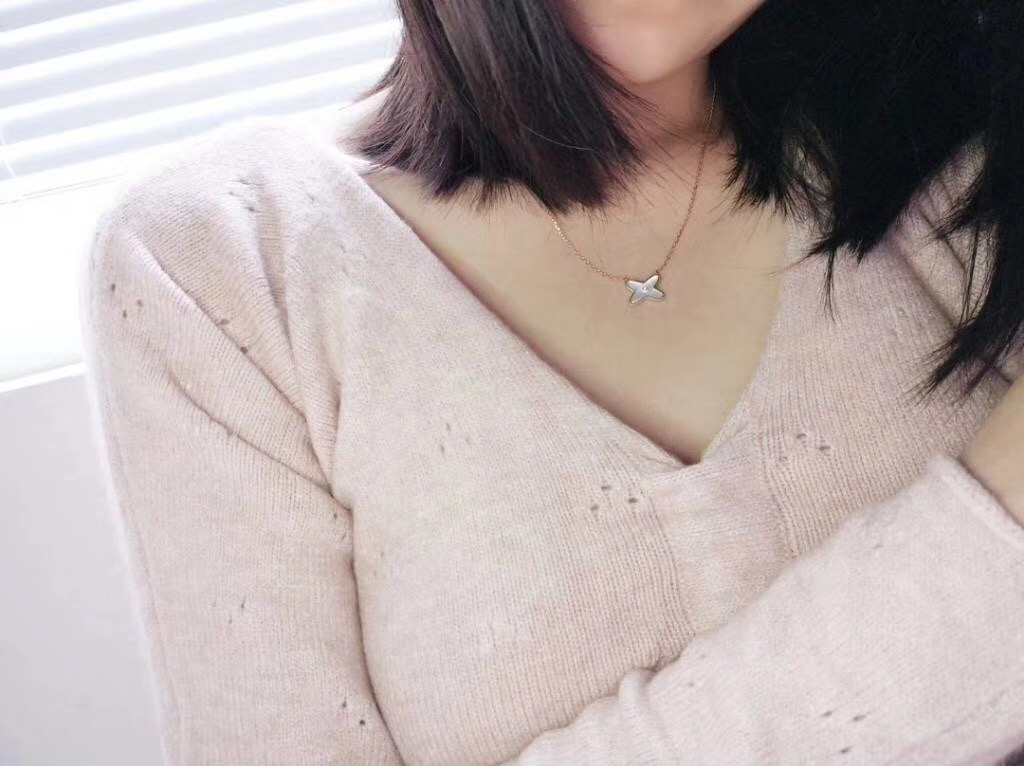 Fashion- luxurious quality pendant necklace in rose gold plated charm jewelry Free shipping PS7009