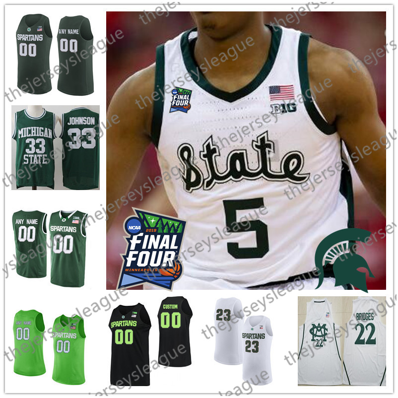 2019 Final Four Michigan State Spartans Custom Any Name Number Stitched White Green #5 Cassius Winston 33 Johnson NCAA Basketball Jersey, Green retro
2019 Final Four Michigan State Spartans Custom Any Name Number Stitched White Green #5 Cassius Winston 33 Johnson NCAA Basketball Jersey, Green retro