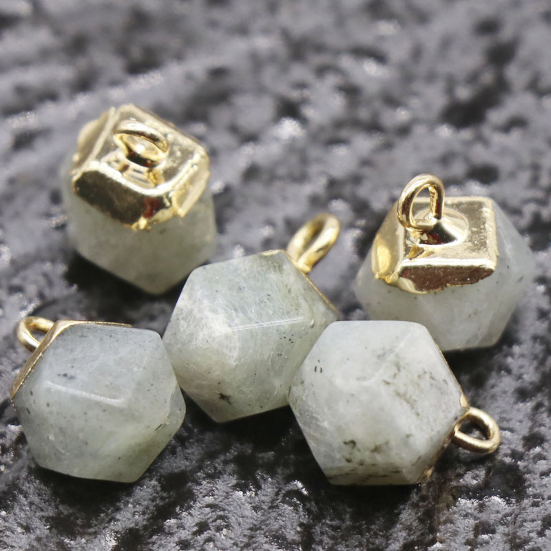 Men's and Women's Necklaces Natural Stone Plating Phnom Penh Geometric Pendant Energy Cure Easter Gifts