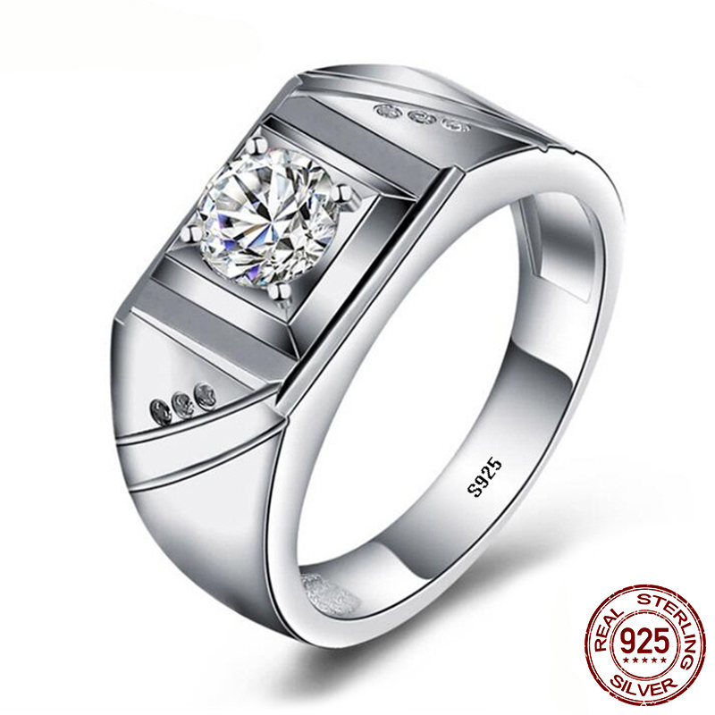 Original Real 925 Sterling Silver Rings for Man Wedding Engagement Ring 6mm CZ Diamond Fine Jewelry Men Ring M002, Slivery;golden
Original Real 925 Sterling Silver Rings for Man Wedding Engagement Ring 6mm CZ Diamond Fine Jewelry Men Ring M002, Slivery;golden