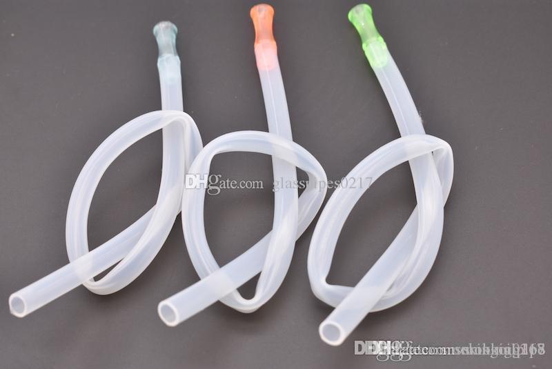 Food grade Glass Hookah Shisha hose for Smoking Glass Bong Tube Silicone Hose 50cm lenght Inner diameter 6mm