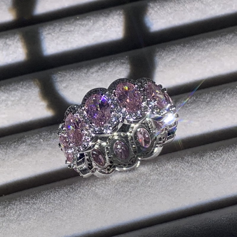 Sparkg : Sterg Sier Multi Topaz CZ Dia Gemstone Promise Ring for Women