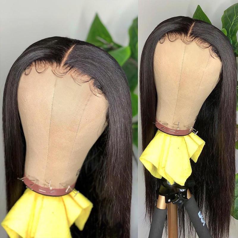 200% Density Long Straight Lace Front Human Hair Wig For Black Women Bleached Knots Plucked Baby Hair Remy Brazilian Slove, As pic
200% Density Long Straight Lace Front Human Hair Wig For Black Women Bleached Knots Plucked Baby Hair Remy Brazilian Slove, As pic