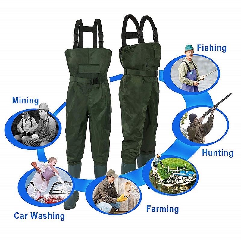 Others Apparel 100 Waterproof Fishing Waders For Fisherman Breathe ly Nylon PVC Chest Man1328p3241087