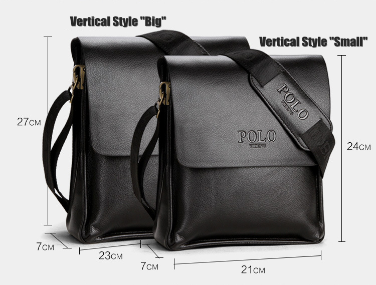 Men Classic Travel Business Shoulder Bag Wallet Satchel Pack Casual Daypack Leather Briefcase Crossbody Polo Messenger Bag