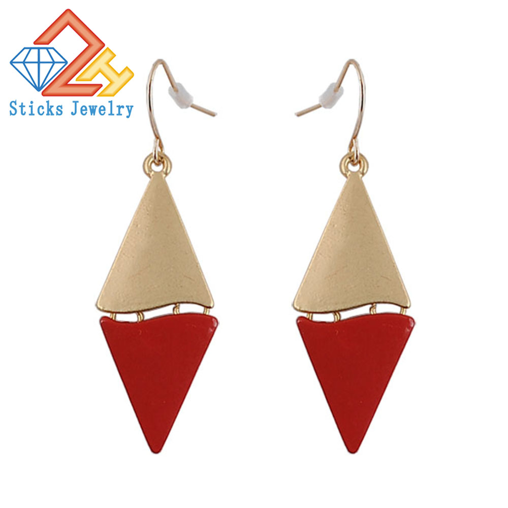 Fashionable Double Color Earrings (1Pair / Lot) 100% Zinc Alloy Electroplating / Sprayed Ladies Earrings
Fashionable Double Color Earrings (1Pair / Lot) 100% Zinc Alloy Electroplating / Sprayed Ladies Earrings