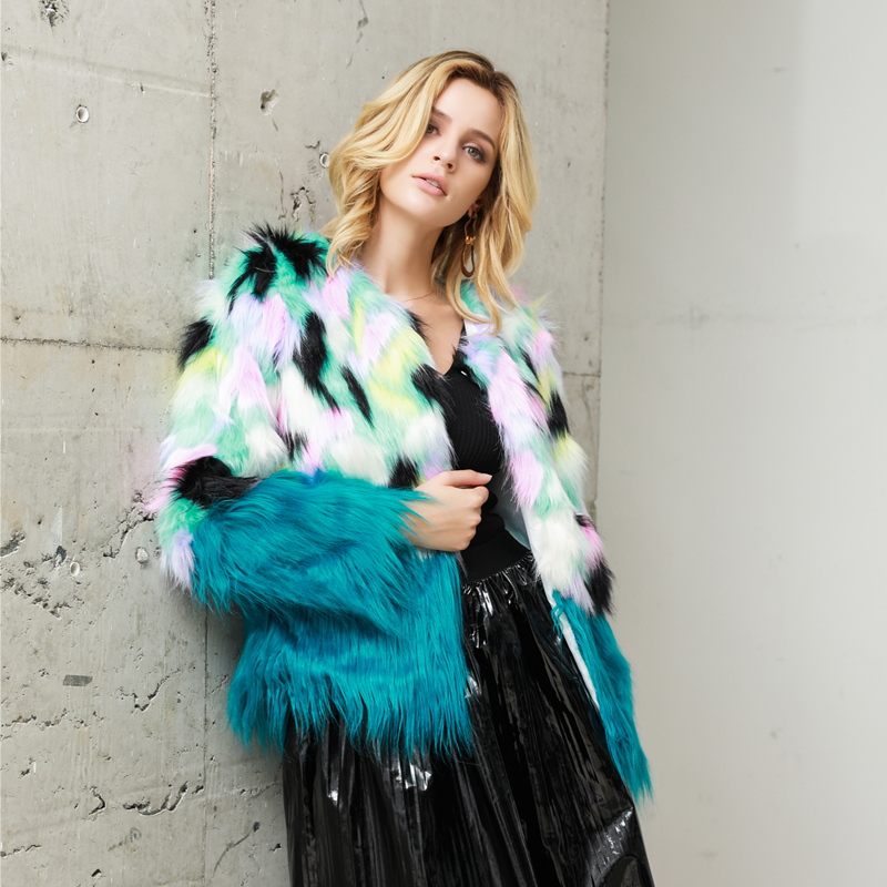 Stitching Color Faux Fur Coat Women Winter Warm Shaggy Fake Fur Coat Streetwear Autumn Casual Jacket Overcoat O neck Outwear, Purple
Stitching Color Faux Fur Coat Women Winter Warm Shaggy Fake Fur Coat Streetwear Autumn Casual Jacket Overcoat O neck Outwear, Purple