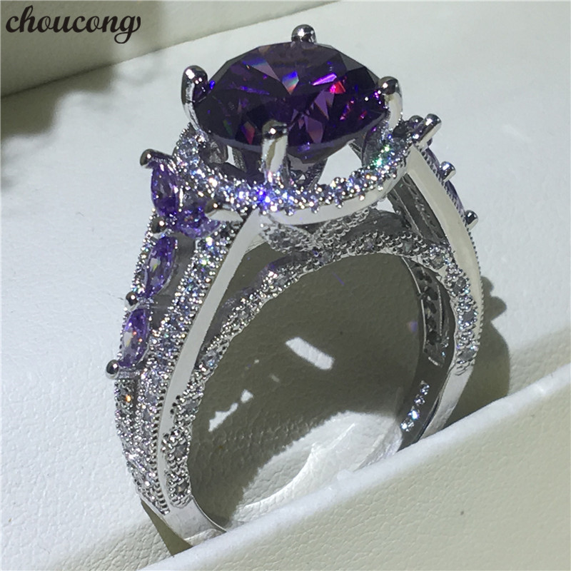 choucong Hollow Flower Ring 925 sterling Silver 4ct Purple 5A cz Anniversary Wedding Band Rings For Women Finger Jewelry
choucong Hollow Flower Ring 925 sterling Silver 4ct Purple 5A cz Anniversary Wedding Band Rings For Women Finger Jewelry