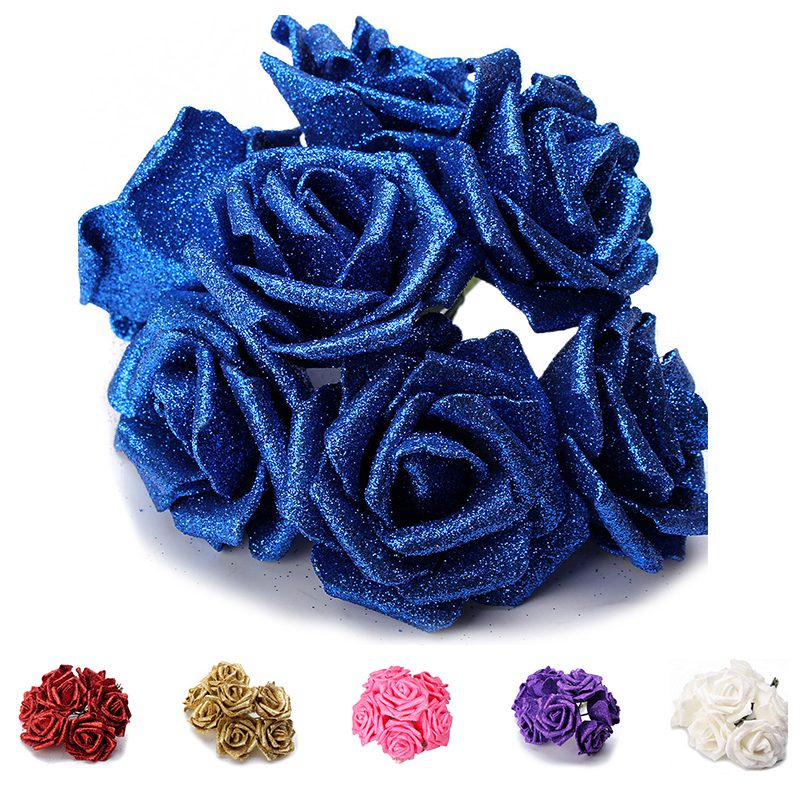 7Pcs Foam Glitter Artificial Rose Decor, Gold
7Pcs Foam Glitter Artificial Rose Decor, Gold