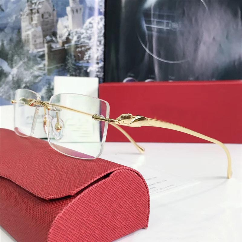 wholesale new frame fashion designer optical glasses 5634295 retro metal frameless transparent lens animal vintage classic clear eyewear
wholesale new frame fashion designer optical glasses 5634295 retro metal frameless transparent lens animal vintage classic clear eyewear