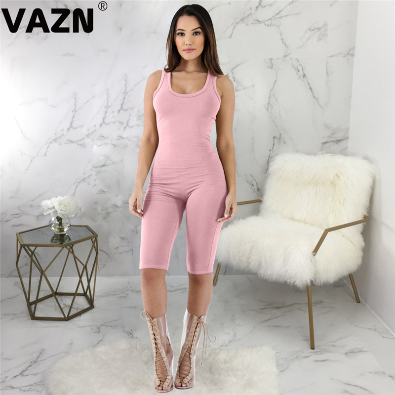 VAZN 2020 New Arrival Sexy Designer Reduction Age Solid Elastic Sexy Fashion Round Neck Tank Sleeve Women Playsuits, Beige
VAZN 2020 New Arrival Sexy Designer Reduction Age Solid Elastic Sexy Fashion Round Neck Tank Sleeve Women Playsuits, Beige