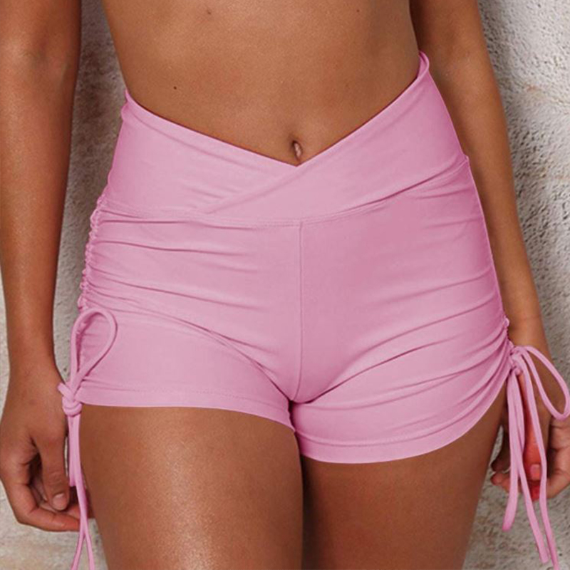 2020 summer new drawstring sports shorts female gym fitness shorts running high elasticity high waist yoga female wear, Blue
2020 summer new drawstring sports shorts female gym fitness shorts running high elasticity high waist yoga female wear, Blue