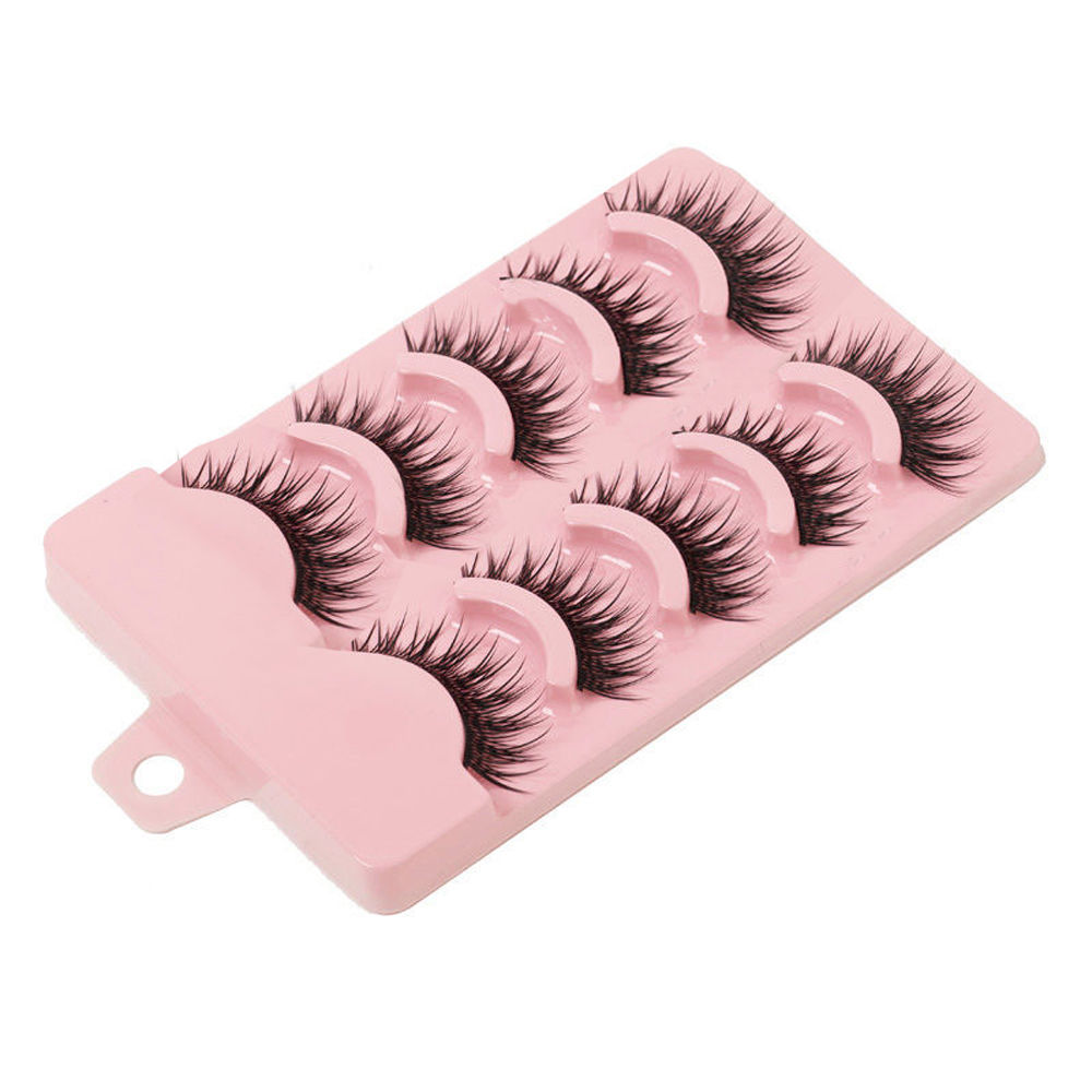 5 Pairs 15 mm Natural Long Thick Eye Lashes Extension Tools Makeup Long Beauty False Eyelashes