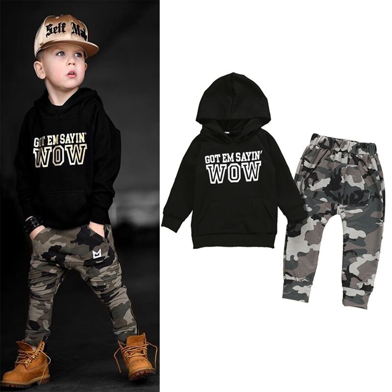 Baby Boys camouflage Clothing Set Letter Print Hoodie outfits Toddler Long Sleeve Tops + Trouser 2 Pcs Set clothes Kids Designer Clothing, 1lot=1sets=top+pants=2pcs
Baby Boys camouflage Clothing Set Letter Print Hoodie outfits Toddler Long Sleeve Tops + Trouser 2 Pcs Set clothes Kids Designer Clothing, 1lot=1sets=top+pants=2pcs