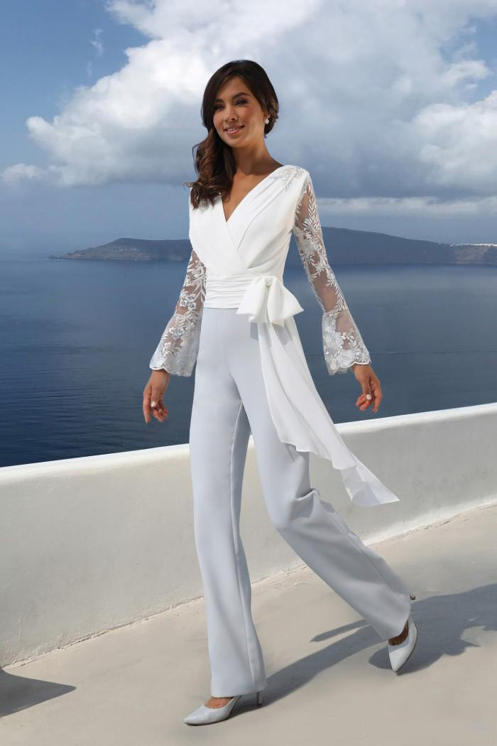 Elegant Mother Of The Bride Dresses V Neck Lace Wedding Guest Evening Dress Formal Mother Outfit Prom Gowns Women Jumpsuits Pants