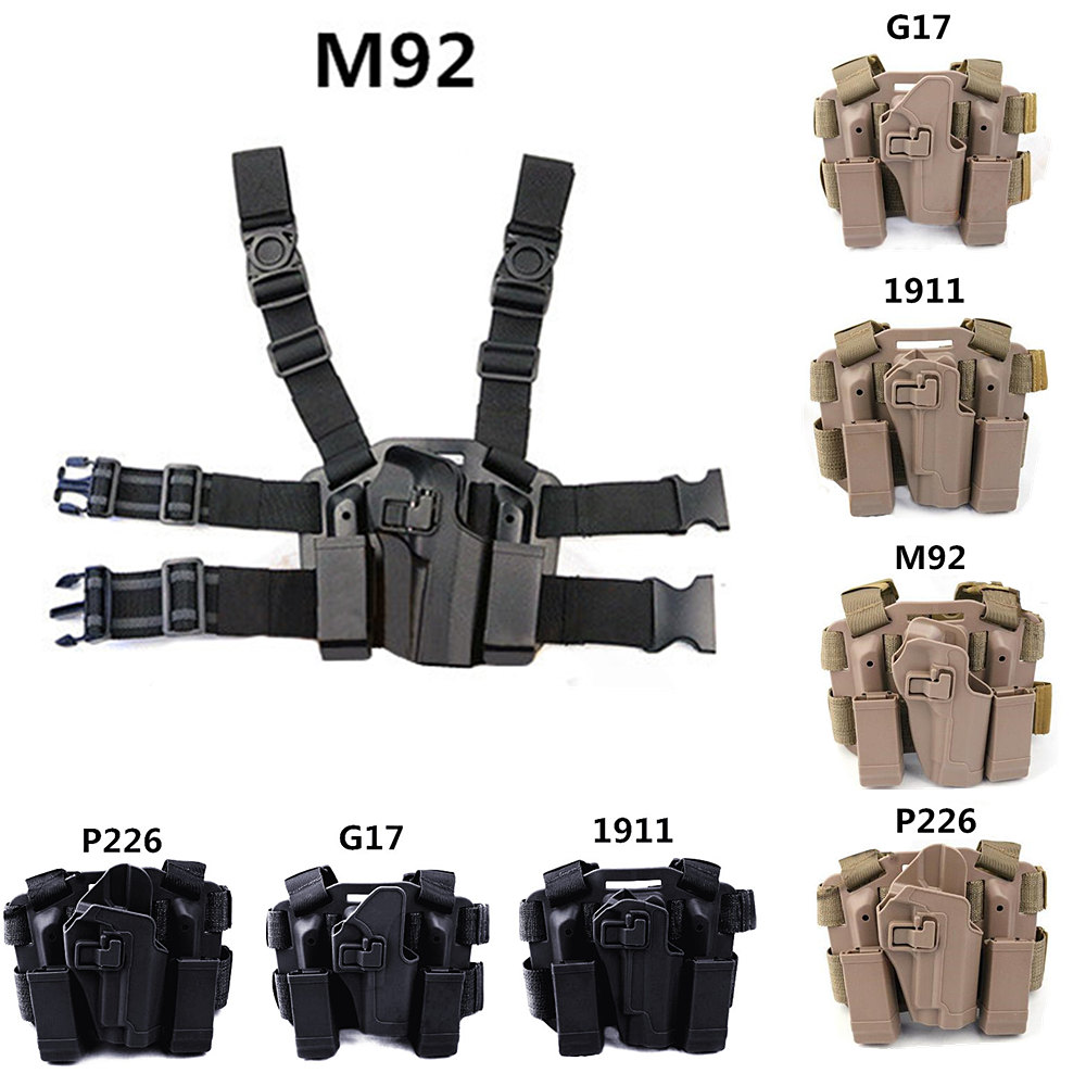 FIRECLUB Tactical Right Hand Paddle & Leg Belt Drop Leg Holster for M1911 M92 P226 G17, Multi-color
FIRECLUB Tactical Right Hand Paddle & Leg Belt Drop Leg Holster for M1911 M92 P226 G17, Multi-color