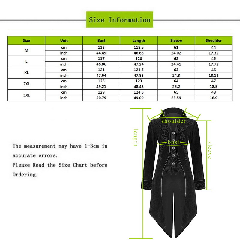 Puimentiua Men Tuxedo Stage Play Steampunk Gothic Windbreaker Long Jacket Costume Cocktail Evening Dress Halloween Party Wear Y191214