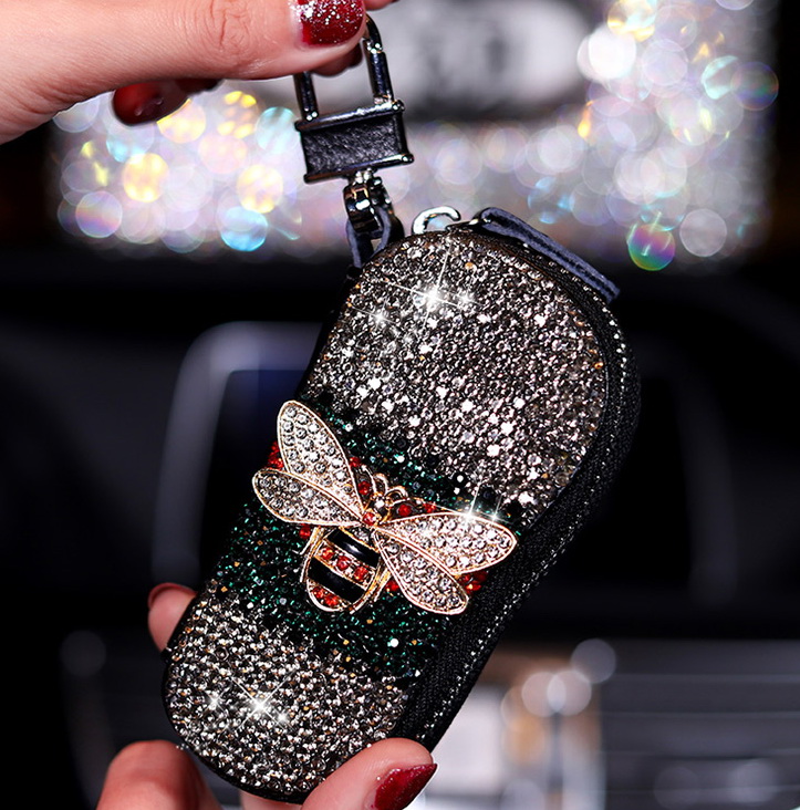 New leather bee water-diamond zipper women designer key wallets lady fashion casual zero purses no398, Picture color
New leather bee water-diamond zipper women designer key wallets lady fashion casual zero purses no398, Picture color