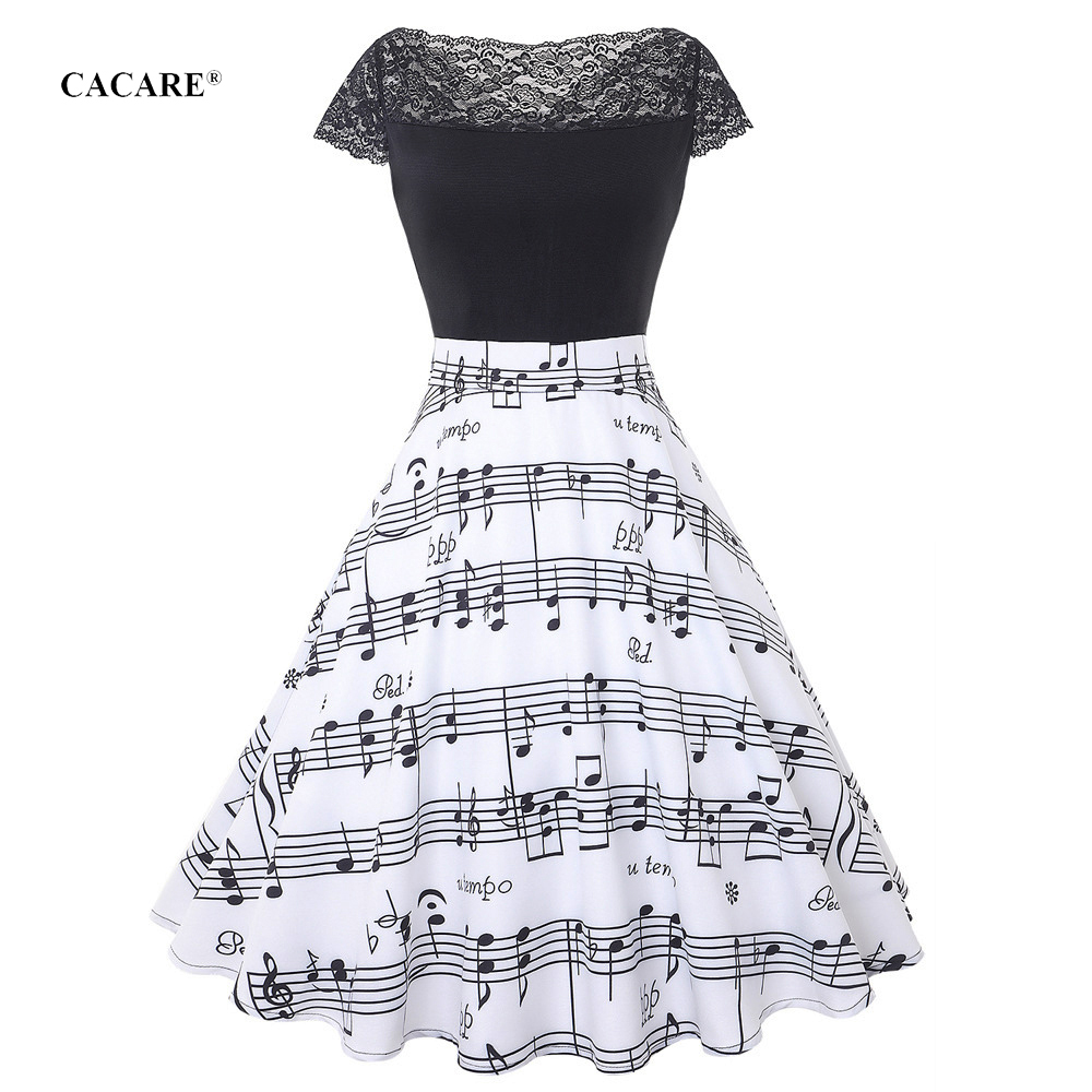 Classic Audrey Hepburn Dress A Line Summer 2020 Dresses for Womens Retro Vintage 50s F0100 Lace Top Note Print, Black
Classic Audrey Hepburn Dress A Line Summer 2020 Dresses for Womens Retro Vintage 50s F0100 Lace Top Note Print, Black