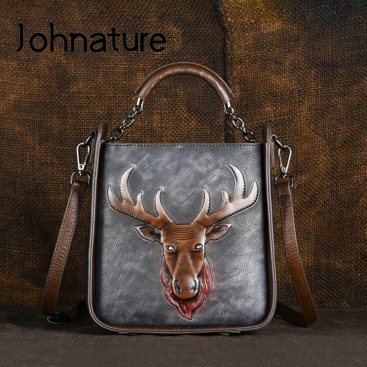 Johnature 2020 New Retro Embossing Fashion Women Handbags Genuine Leather Animal Prints Handmade Shoulder & Crossbody Bags, Green
Johnature 2020 New Retro Embossing Fashion Women Handbags Genuine Leather Animal Prints Handmade Shoulder & Crossbody Bags, Green