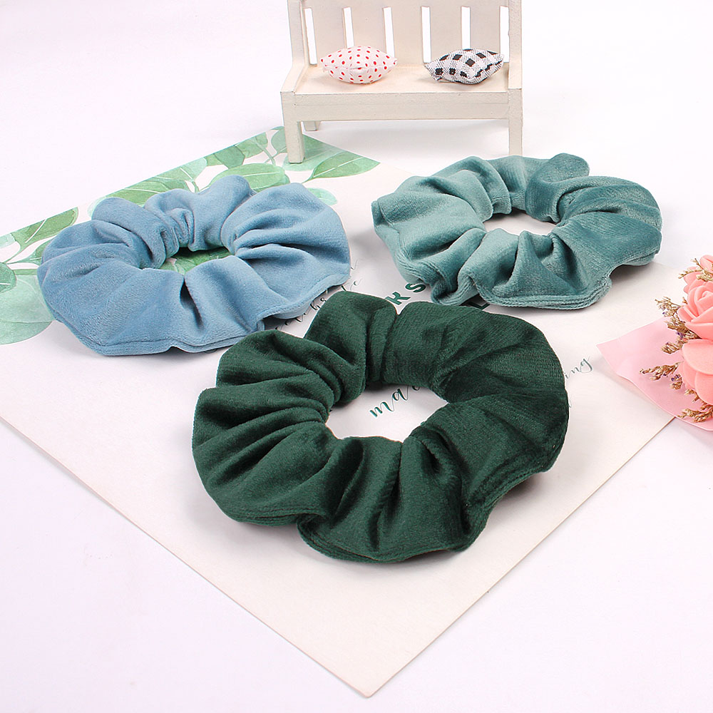Fashion Suede Scrunchie Elastic Hair Bands Women Girls Ponytail Hair Rope Ties Simple Autumn and winter Eur Scrunchy Hair Accessories 0926