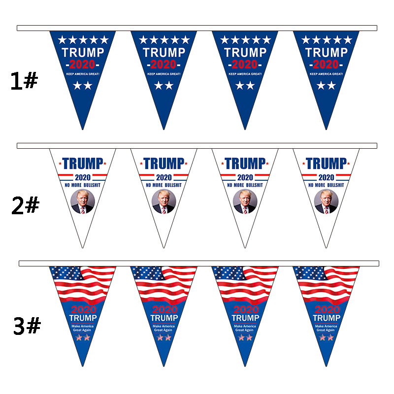2020 Trump Triangle Flag Banner USA President Election Trump Supporter Pull Flag Make America Great Again Flag Home Party Supplies BC VT1099
2020 Trump Triangle Flag Banner USA President Election Trump Supporter Pull Flag Make America Great Again Flag Home Party Supplies BC VT1099