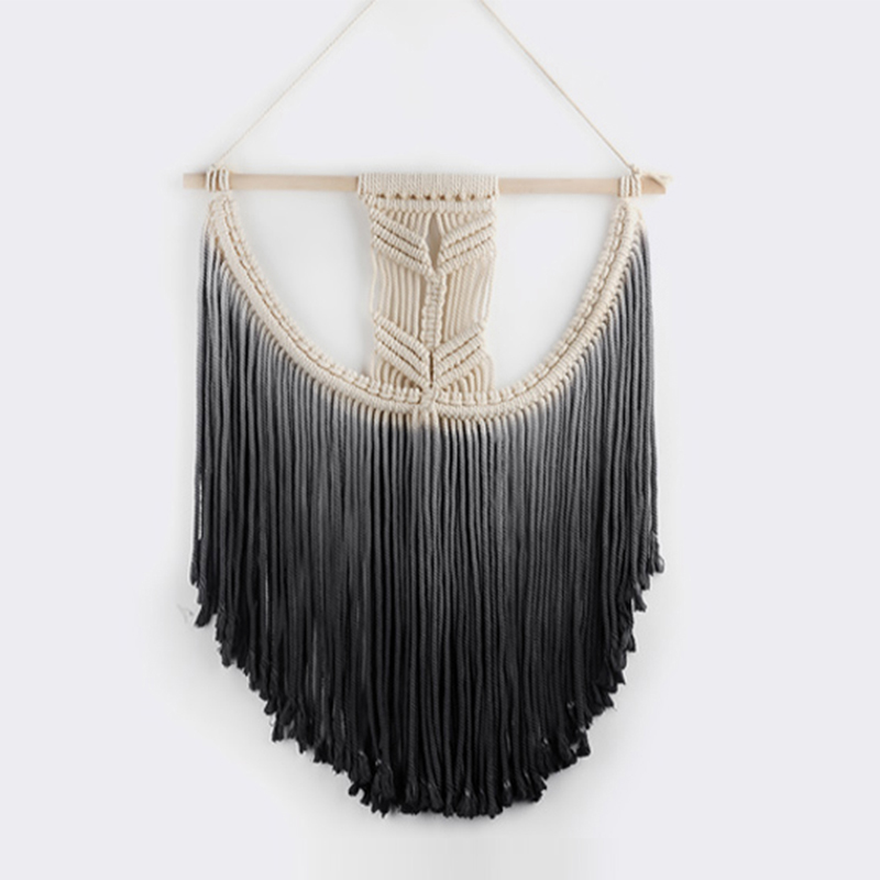 Macrame Large Wall Hanging - Macrame Wedding Hanging Backdrop - Ombre Wall Mural Dipdyed Yarn Tapestry Home Decoration