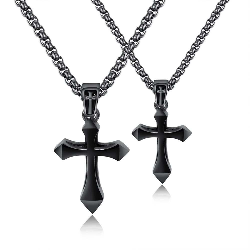 Charm Cross Titanium Steel Pendant Necklace Stainless Steel Pendants Men Women Lover Gift Couple Religious Jewelry