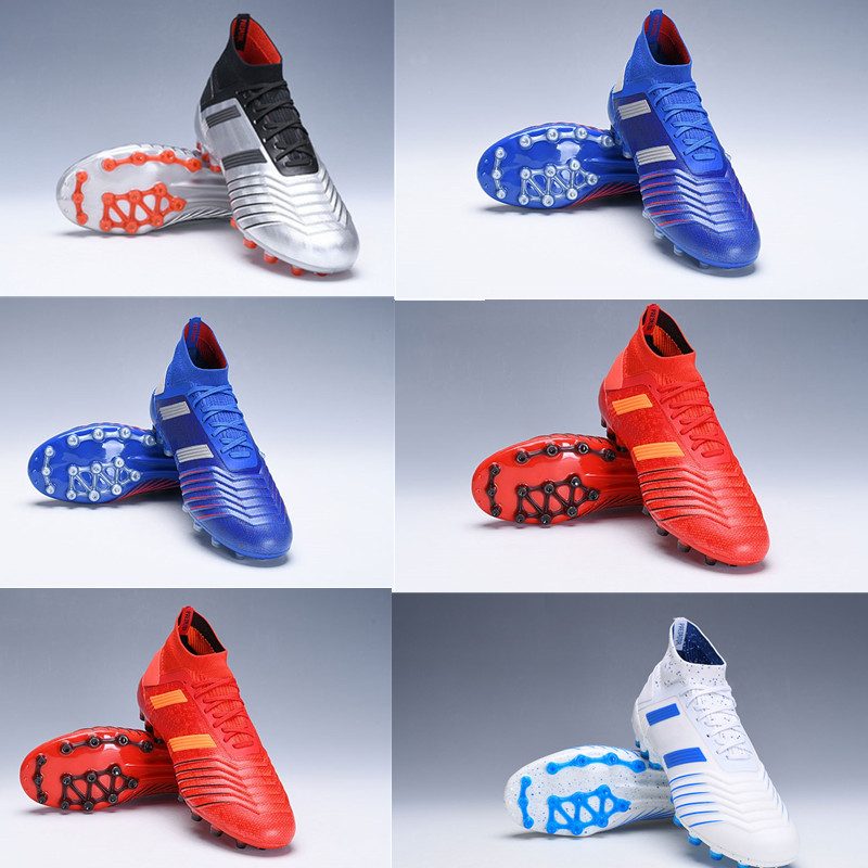 Men Predator 19.1 AG soccer cleats White Silver Blue Red Lace up Youth Junior outdoor football soccer shoes boots Spike High Top size 39-45, Color 1
Men Predator 19.1 AG soccer cleats White Silver Blue Red Lace up Youth Junior outdoor football soccer shoes boots Spike High Top size 39-45, Color 1