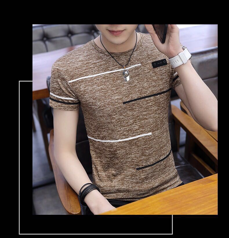 Korean Short Sleeve T Shirt Men O Neck Polyester Mens T Shirt Summer Cool Tee Male Slim Casual Boys Tee Shirt Homme 4XL