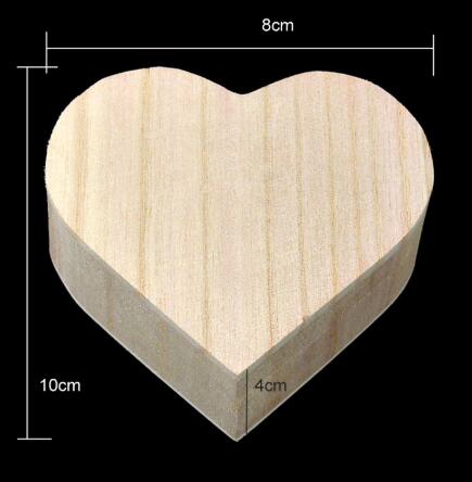 Storage Box Heart Shape Wood Box Jewelry Box Wedding Gift Makeup Cosmetic Earrings Ring Desk Rangement Make Up Wooden Organizer