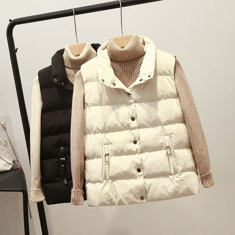 Harajuku Style Stand Collar Down Cotton Vest Jacket Women Casual Short Vest Coat Female Chaleco Mujer Sleeveless Waistcoat C6389, Black vests
Harajuku Style Stand Collar Down Cotton Vest Jacket Women Casual Short Vest Coat Female Chaleco Mujer Sleeveless Waistcoat C6389, Black vests