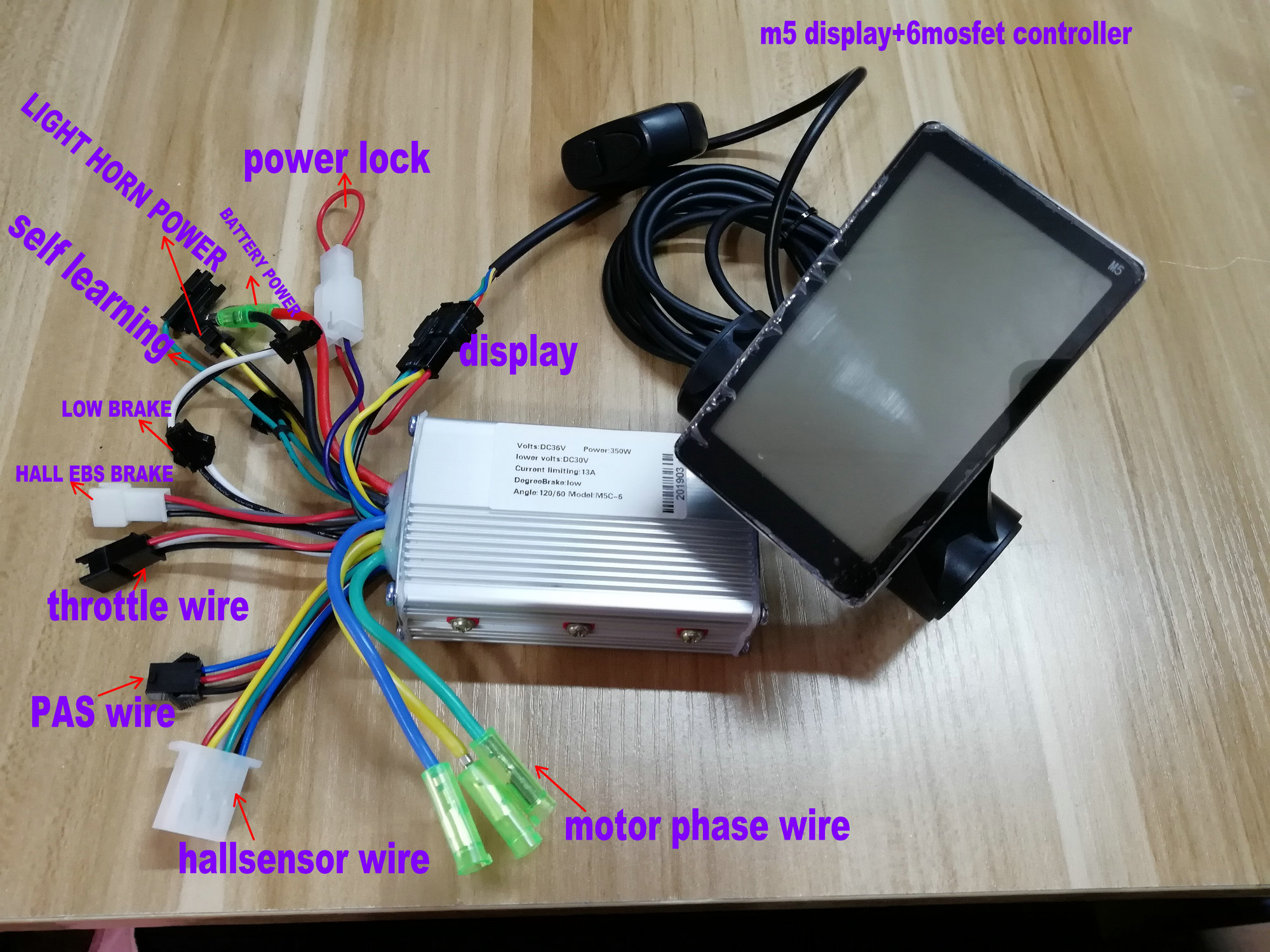 LCD display big screen white M5+SWITCH+BLDC controller 24v36v48v60v250W350W for electric bike accessory scooter MTB atv utv DIY PARTs
LCD display big screen white M5+SWITCH+BLDC controller 24v36v48v60v250W350W for electric bike accessory scooter MTB atv utv DIY PARTs