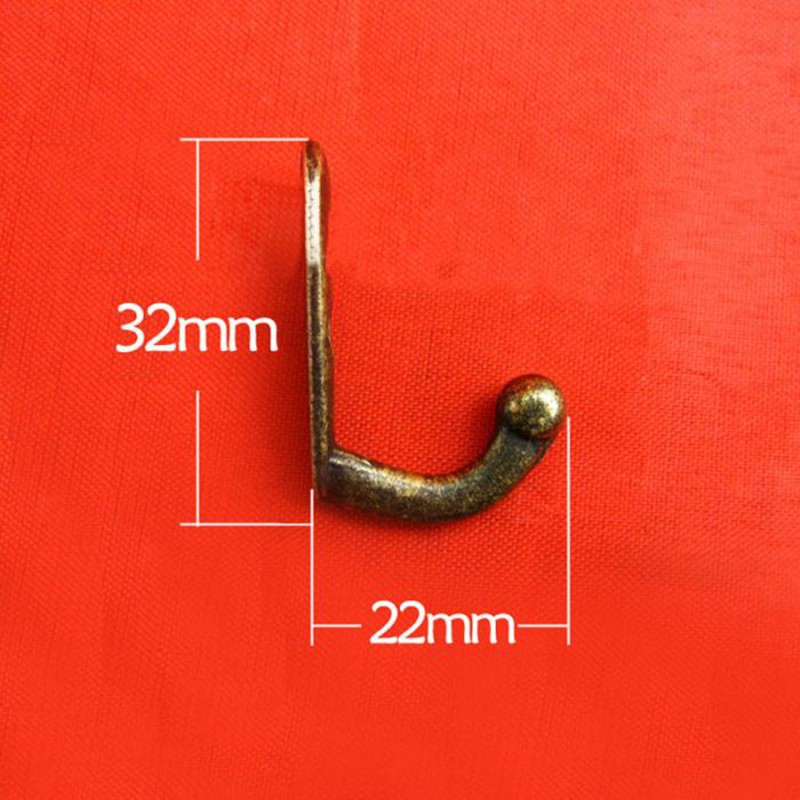 Single Prong Hook Mini Size Wall Mounted Retro Cloth Hanger for Coats Hats Towels Keys Clothes Door Hanger Home Decoration1882507