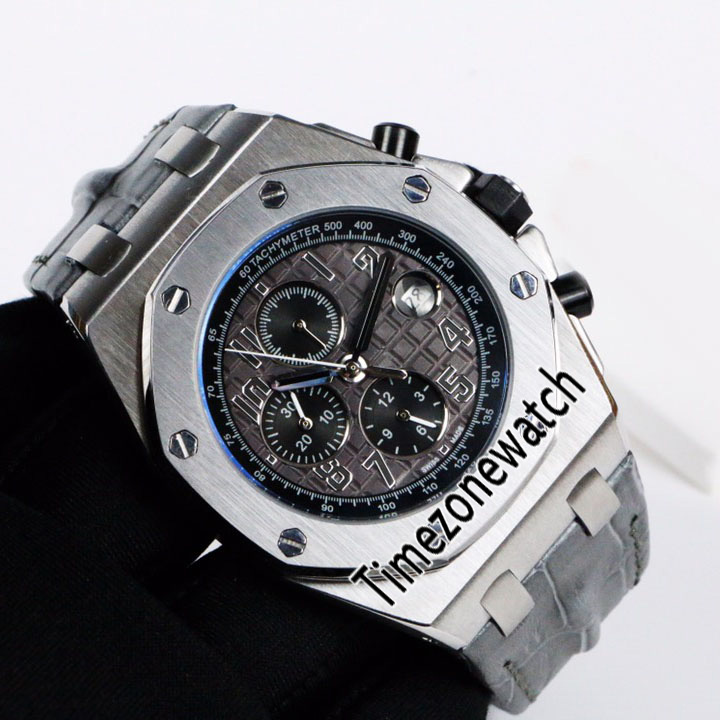 Royal 26470ST Steel Case Automatic Mens Watch Black Textur Dial Gray Subdial Gray Leather Strap Watches No Chronograph Timezonewatch E65d4, Customized waterproof service
Royal 26470ST Steel Case Automatic Mens Watch Black Textur Dial Gray Subdial Gray Leather Strap Watches No Chronograph Timezonewatch E65d4, Customized waterproof service