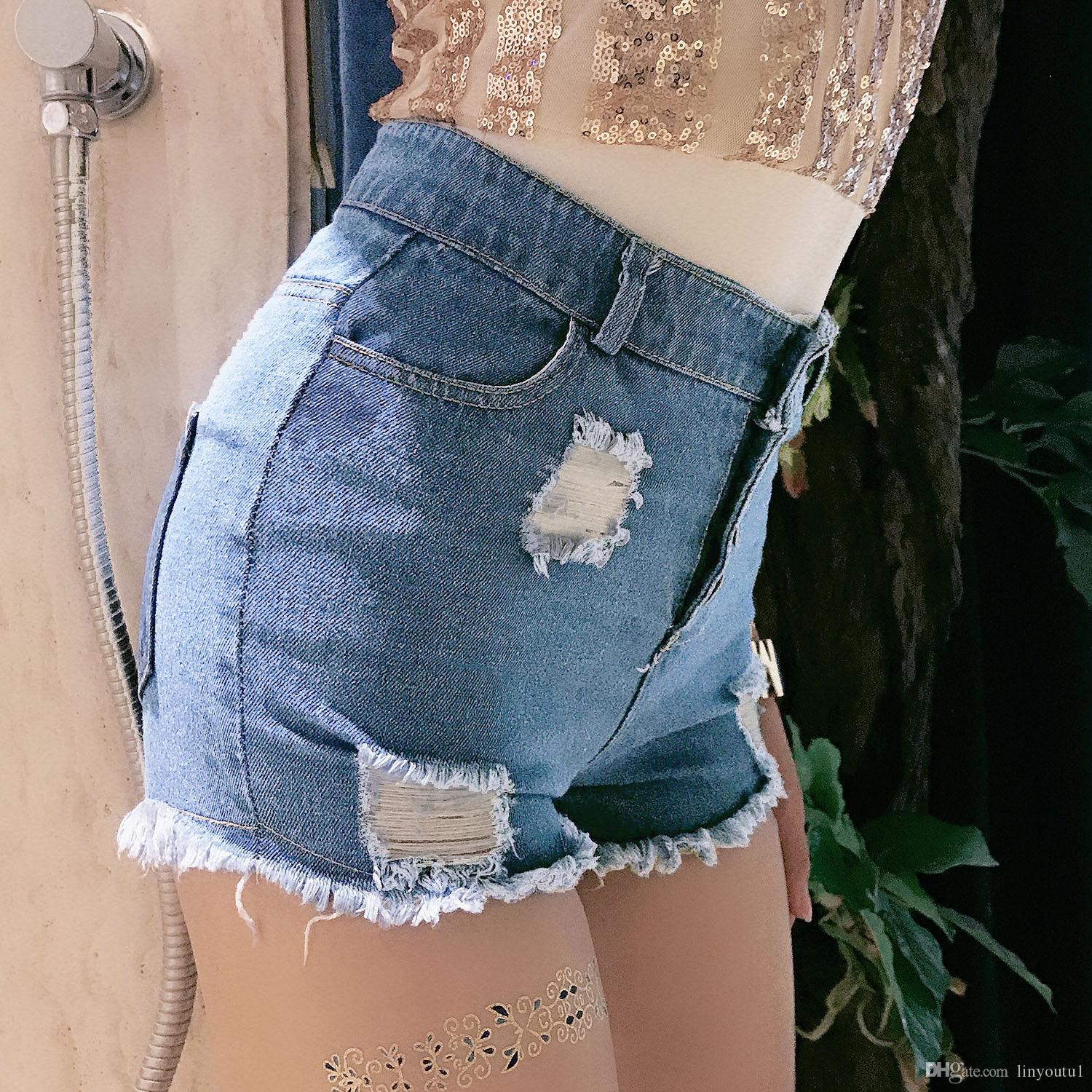 Women Summer Sexy Zipper in Back High Waist Denim Shorts Tassel Ripped Holes Jean Short Mini short taille haute, 3#
Women Summer Sexy Zipper in Back High Waist Denim Shorts Tassel Ripped Holes Jean Short Mini short taille haute, 3#